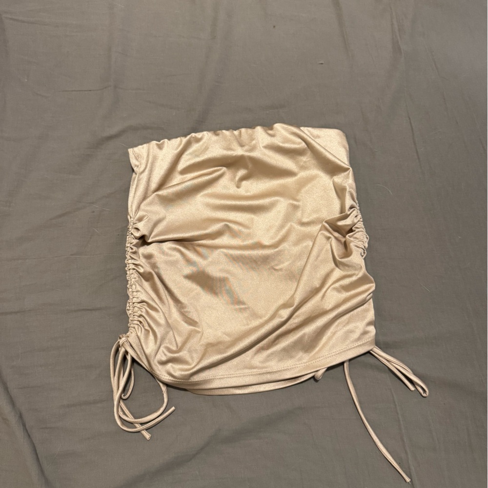 Champagne Satin Tube Top